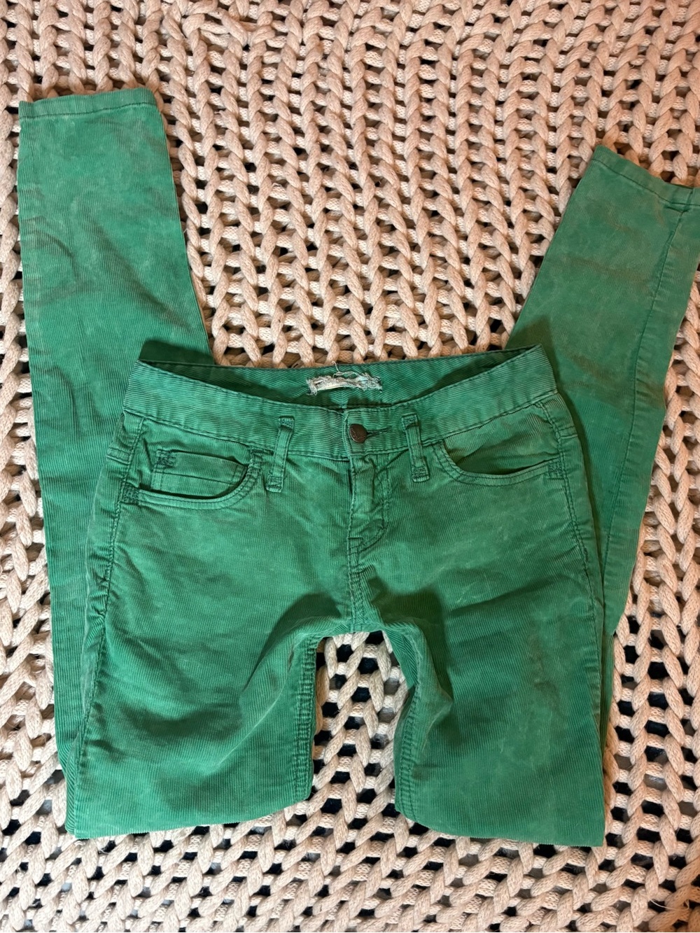 Y2K Free People Kelly Green Skinny Jeans
